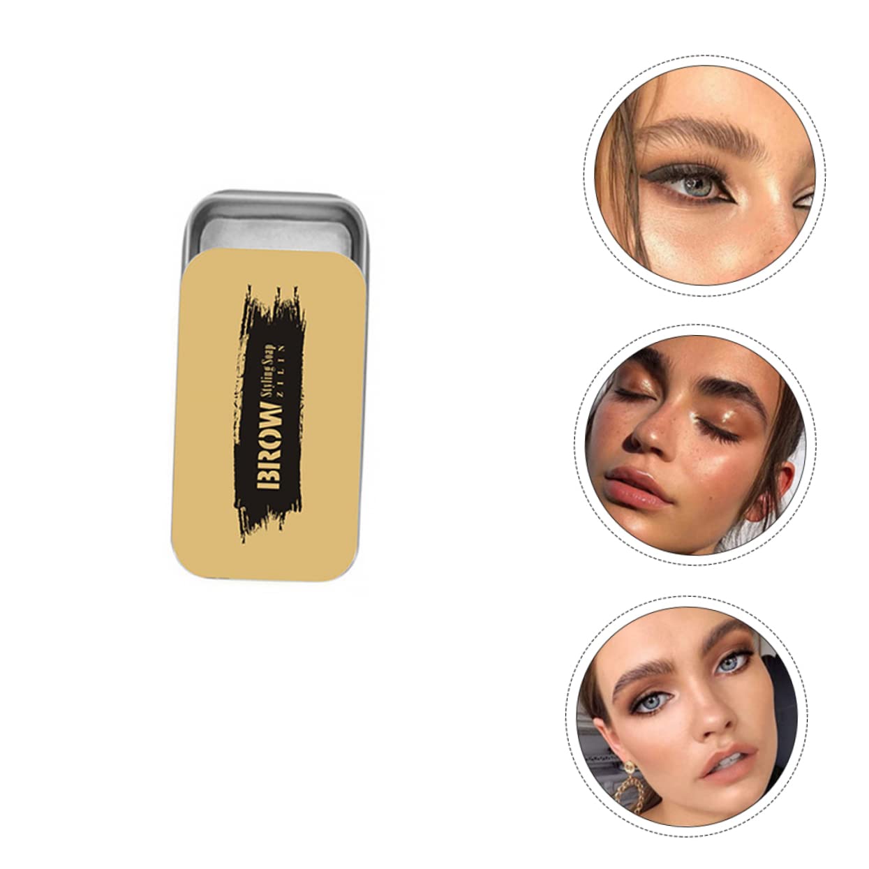 Набір FRCOLOR Стайлінг крем для брів, мильний віск, мило для брів, гель помада для стайлінгу, щітка, паста, фото №4