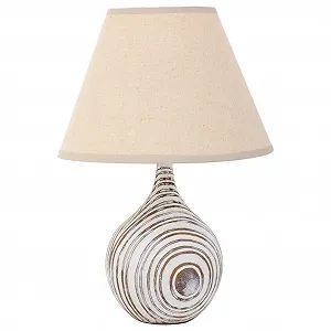 Настільна лампа WANDERLUST DECO з полірезину біла synthetic.ua - Фото 1