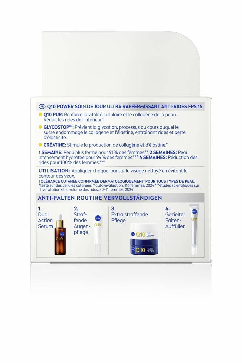 Денний крем NIVEA Q10 Anti-Wrinkle Power Extra Firming проти зморшок з SPF 15 50 мл, фото №10 Денний крем NIVEA Q10 Anti-Wrinkle Power Extra Firming проти зморшок з SPF 15 50 мл, фото №10