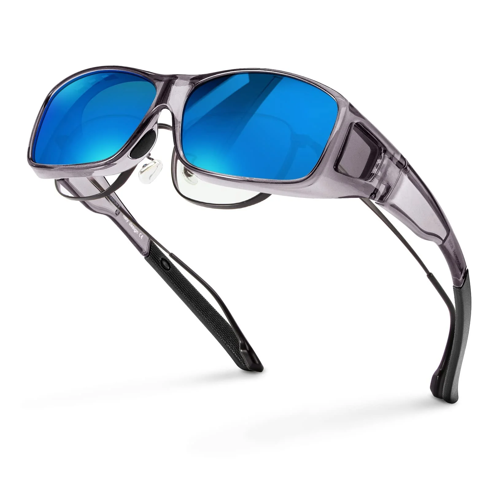 Окуляри для нічного водіння, накладні, для чоловіків, HD, поляризовані, антиблікові, фото №1