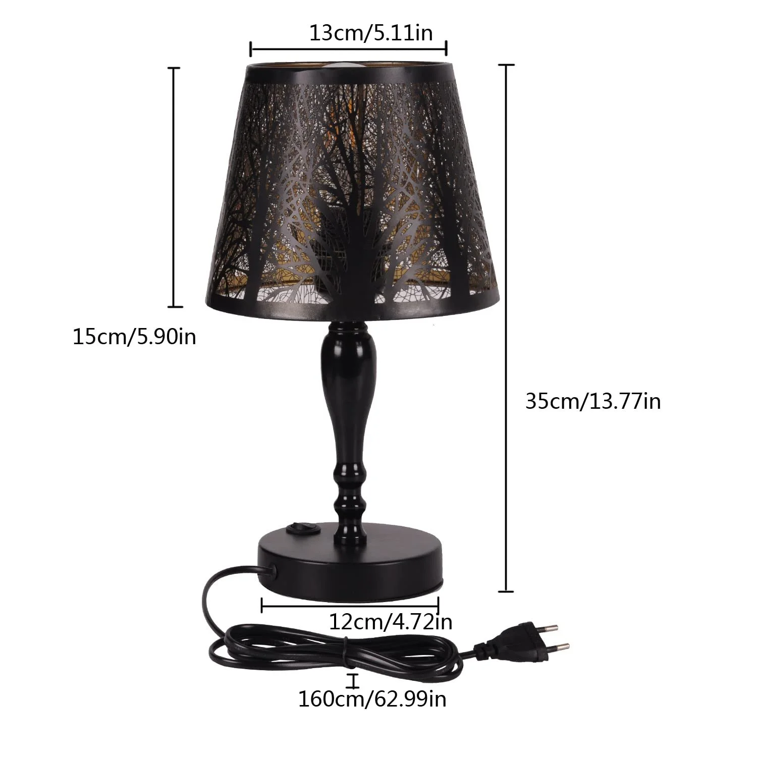 Настільна лампа Industrial Metal E27 Cage Shade Vintage Edison (No Bulb), фото №4