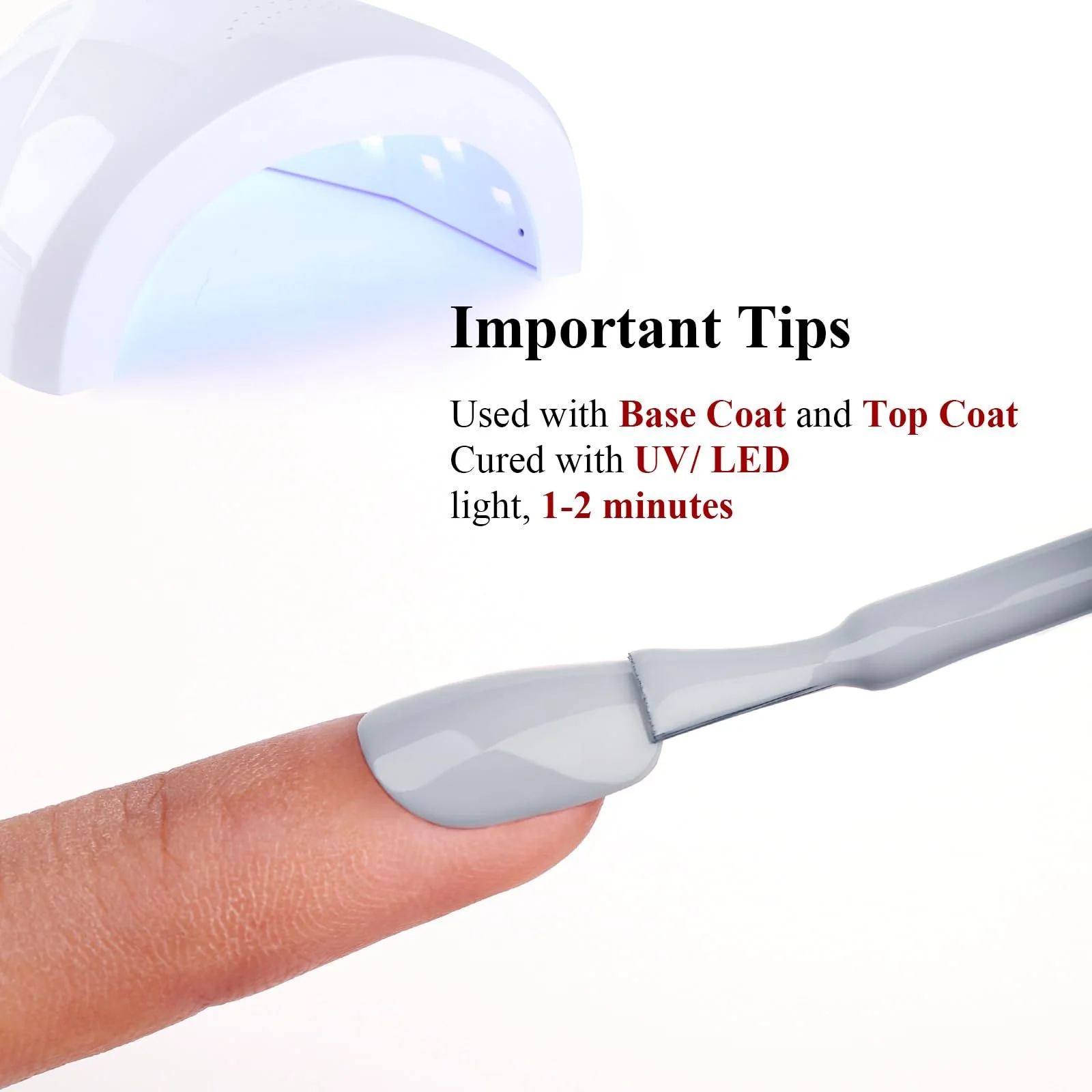 Гель-лак Ozzeal Сірий, 15 мл Світло-сірий, фото №6