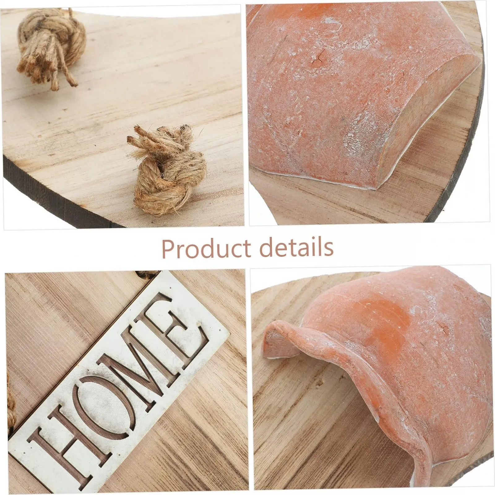 Підвісна настінна ваза HEMOTON Декоративна Кераміка та дерево, фото №4 Підвісна настінна ваза HEMOTON Декоративна Кераміка та дерево, фото №4