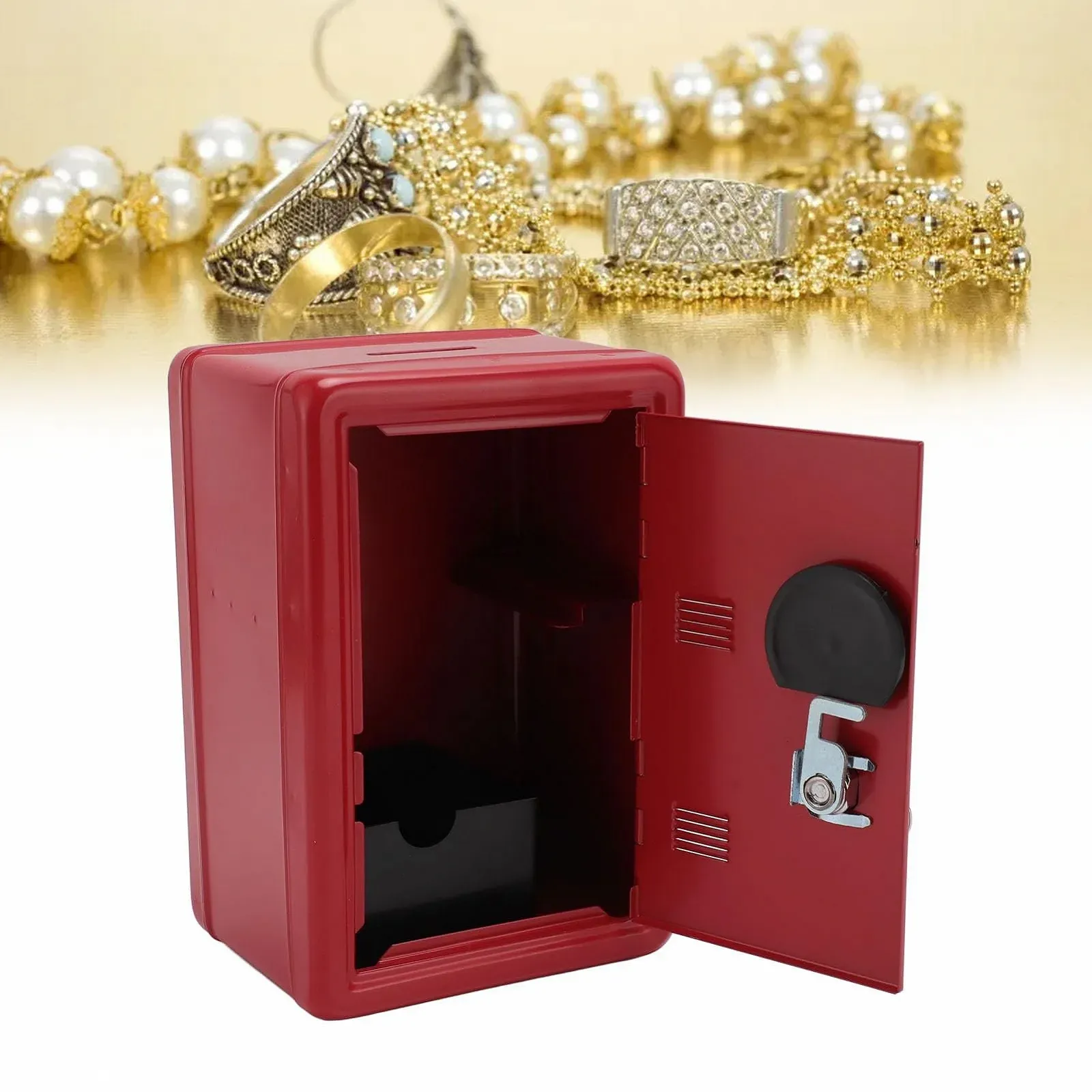 Міні-сейф Tnfeeon скарбничка-словник металева з ключем, фото №4