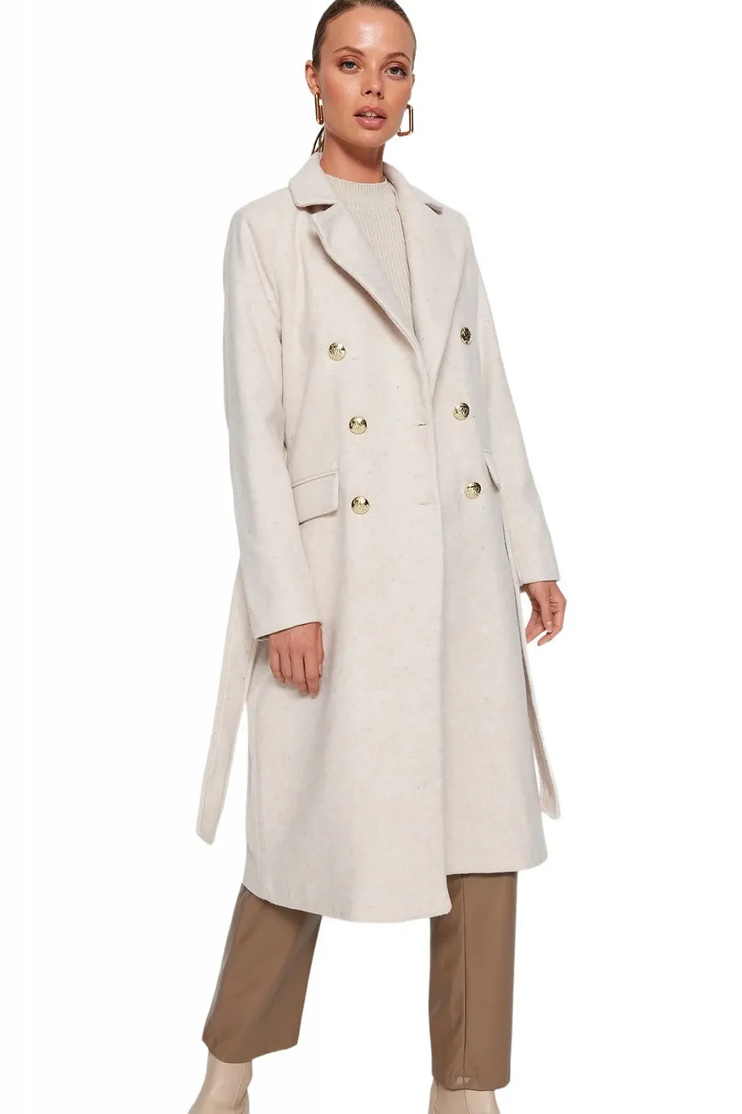 Пальто TRENDYOL Прямого Кроя, Длинный Рукав, Приталенное, фото №1 Пальто TRENDYOL Прямого Кроя, Длинный Рукав, Приталенное, фото №1