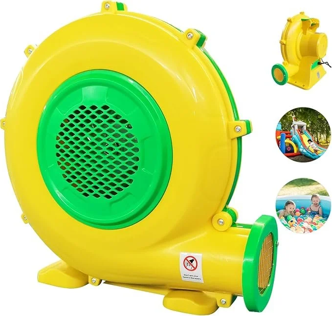 Повітродувка високої потужності GONFLABLE YT-1100W-F3 / 1100 Вт/1,5 к.с. / для великих надувних споруд / надувного батут / надувного замку / стрибунця / водної гірки / Жовтий, фото №1