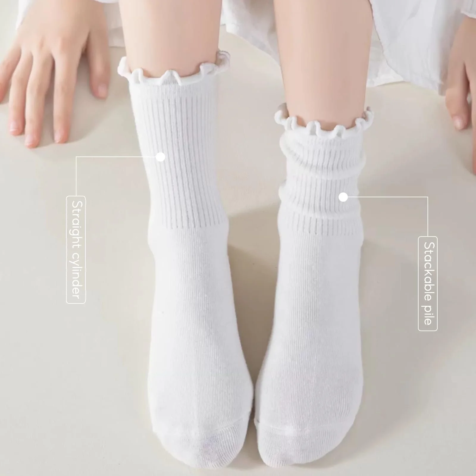 Носки с рюшами Женские, 10 пар белых носков с рюшами, носки с рюшами, женские носки принцессы, милые носки для женщин и девушек, фото №4