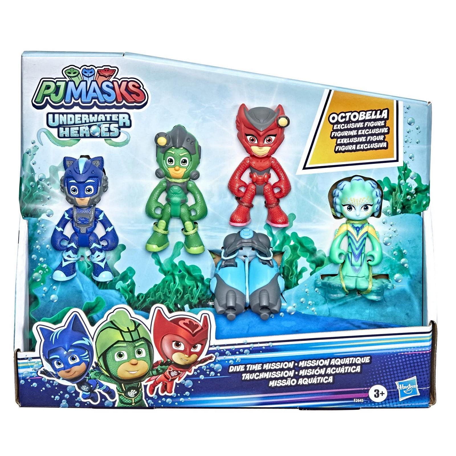 Набор фигурок PJ Masks Подводные Герои: Время для миссии, 4 фигурки PJ Masks: Гекко, Олетт, Кэтбой и Октобелла, фото №2
