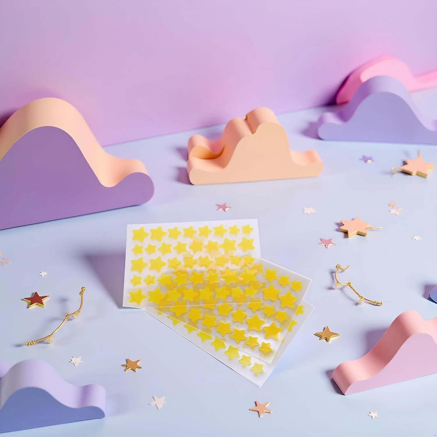 Патчи для лица Звезда 10 листов/упаковка (400 капсул) Гидроколоидные патчи от акне, фото №4