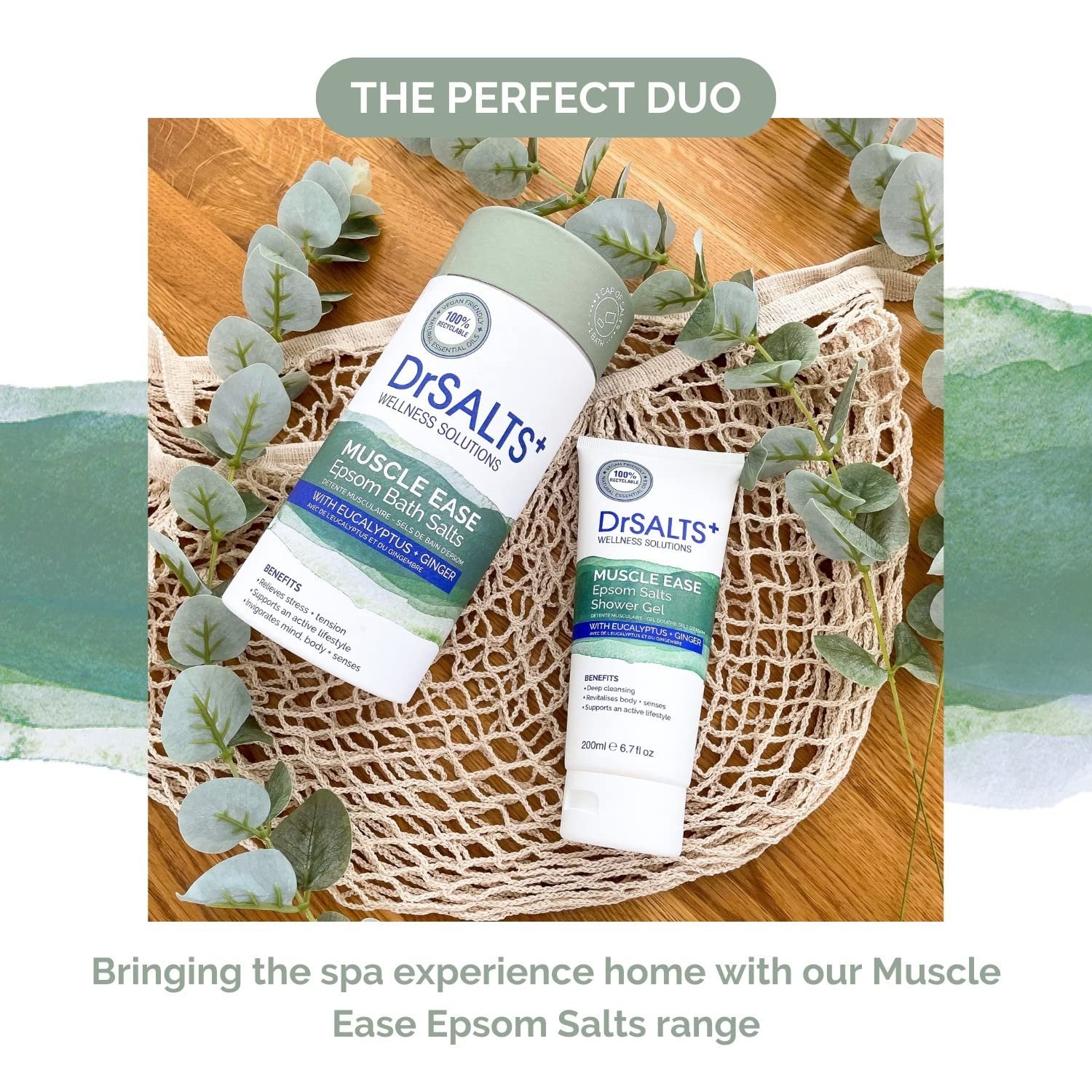 Гель для душа DrSALTS+ Muscle Ease с английской солью и эфирными маслами 200 мл, фото №6