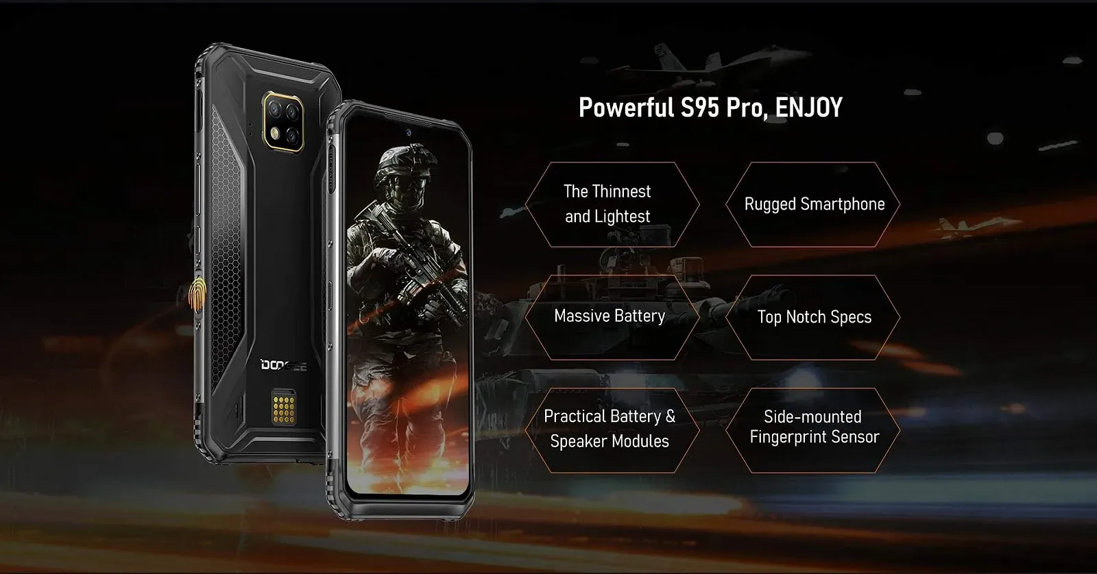 Смартфон DOOGEE S95 6/128GB IP68 48MP 6,3" Modular Rugged, фото №3 Смартфон DOOGEE S95 6/128GB IP68 48MP 6,3" Modular Rugged, фото №3