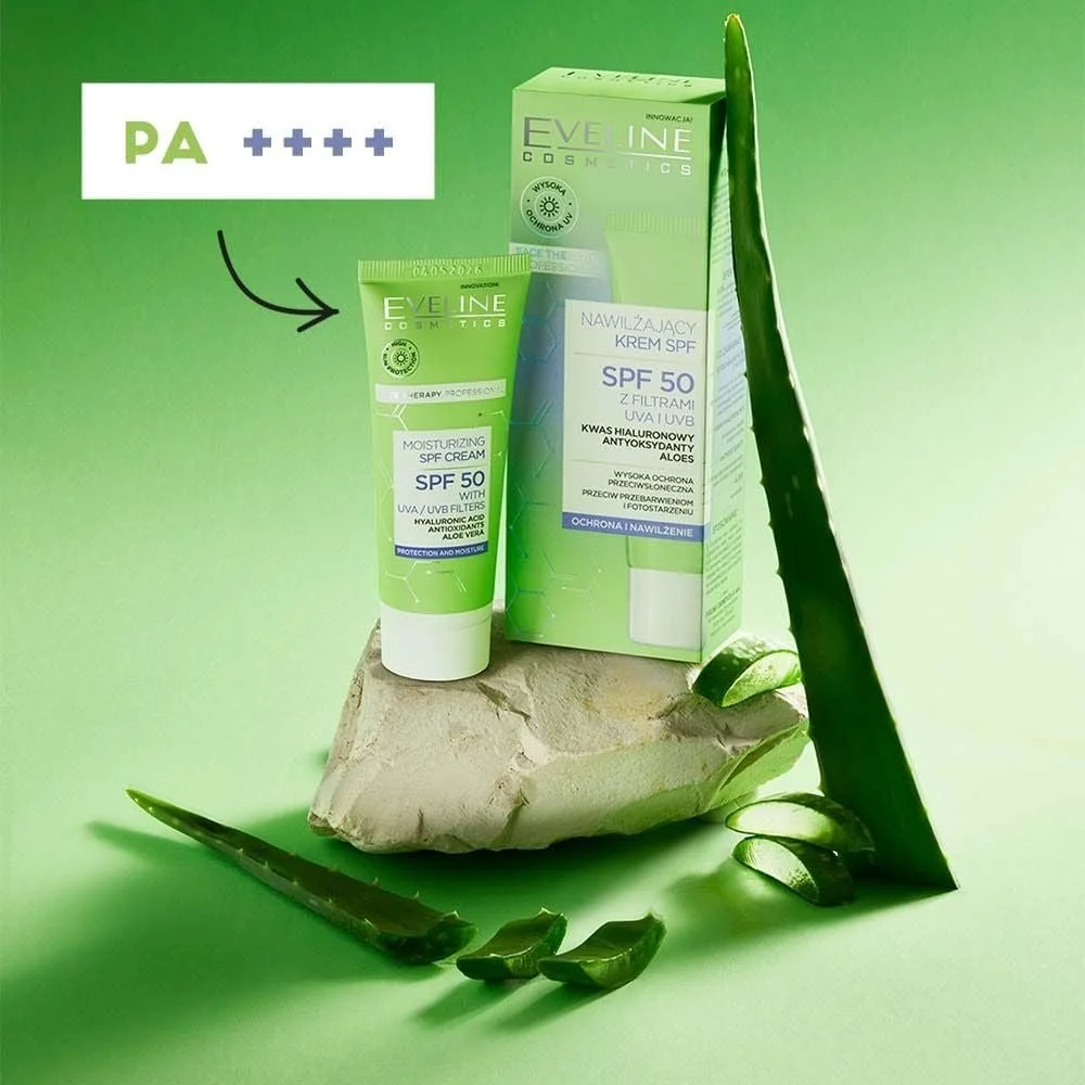 Зволожувальний крем для обличчя Eveline Cosmetics Face Therapy Professional SPF 50 антивіковий, фото №6 Зволожувальний крем для обличчя Eveline Cosmetics Face Therapy Professional SPF 50 антивіковий, фото №6