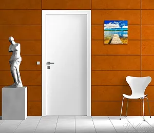 Скляна картина Wallario Чисте озеро з містком Блакитне небо 55 x 55 см synthetic.ua - Фото 1