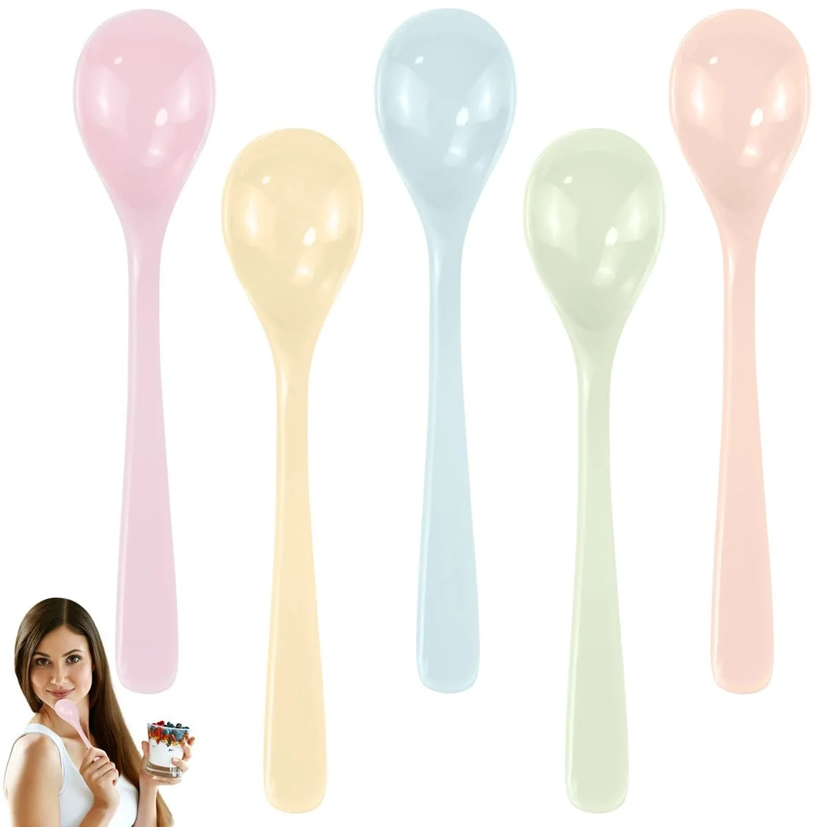 Набір з 5 ложок для яєць, багаторазові, фото №6