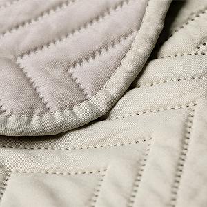 Покривало RESTILO 240 x 260 см Кремовий Світло-бежевий Двостороннє Ультразвукове стьобання Поліестер Softa - Фото 1