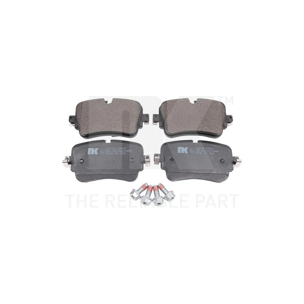 Комплект тормозных колодок NK 2247140 дисковый тормоз для AUDI VW задняя ось, фото №1 Комплект тормозных колодок NK 2247140 дисковый тормоз для AUDI VW задняя ось, фото №1