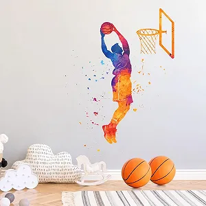 Наклейка на стіну Basketball Slam Dunk 80 x 100 см PVC - Фото 1