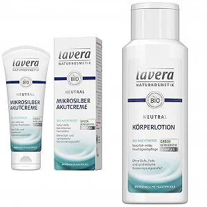 Крем Lavera Neutral Acute з мікросріблом, 75 мл та Лосьйон для тіла Neutral - Зволожуючий, натуральний, м'який, 200 мл - Фото 1