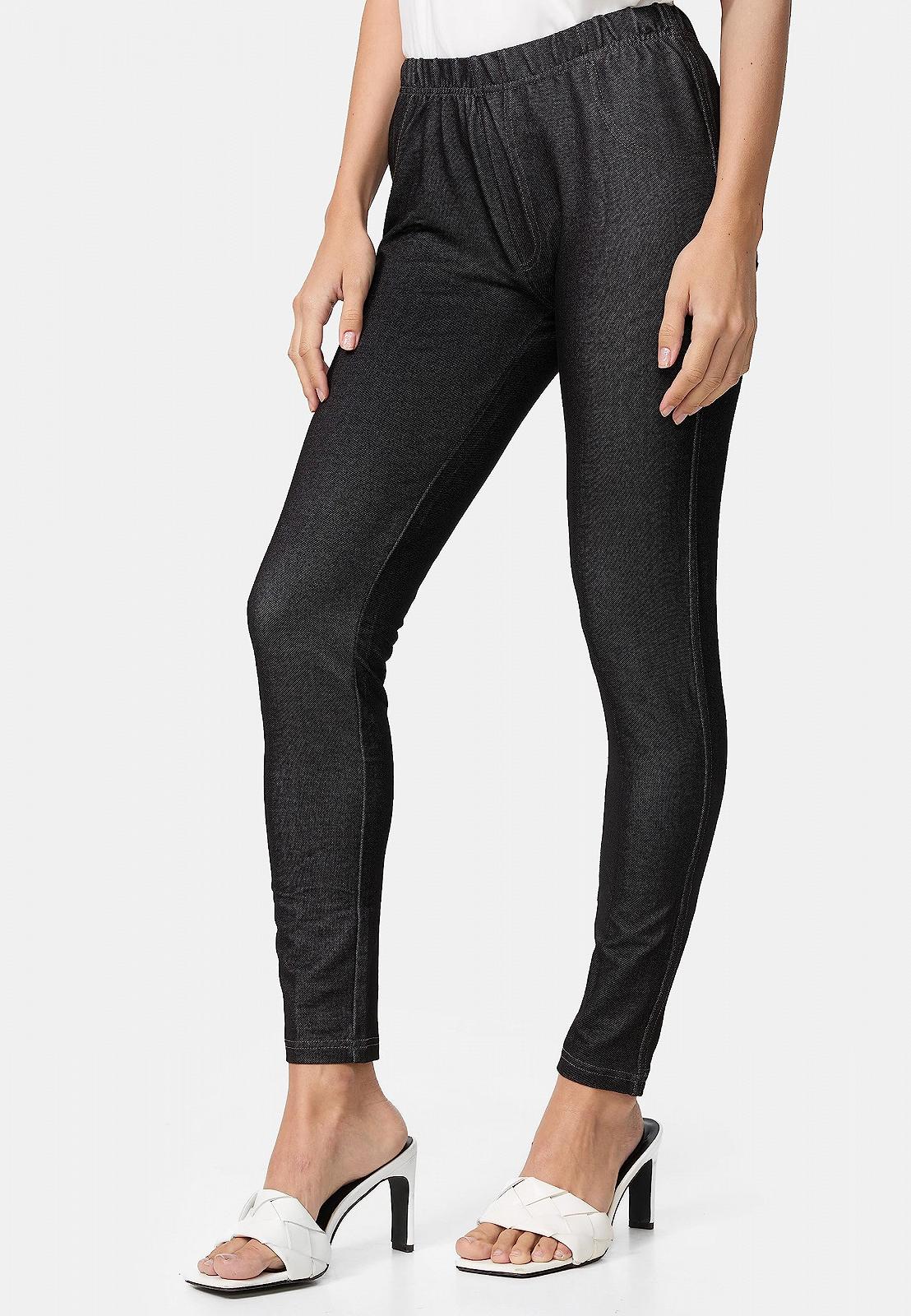 Треггинсы Nur Die Relax & Go Stretch Jeans-Look с карманами, комфортным поясом, облегающие, женские, фото №4
