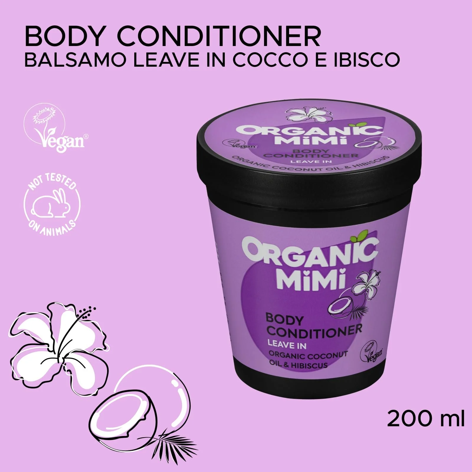 Бальзам для тіла глибоке зволоження Coconut & Hibiscus 200 мл, фото №2