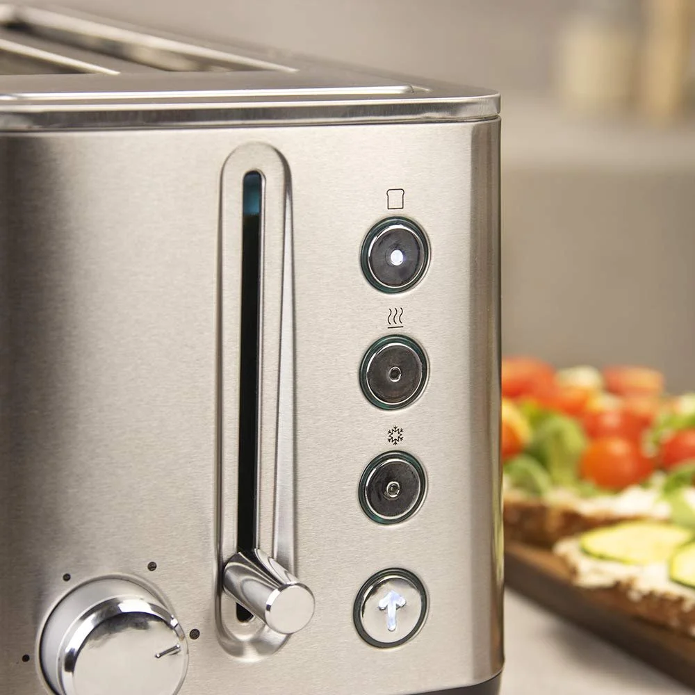 Тостер Cecotec BigToast Extra Double, 2 екстра широких довгих слоти, потужність 1600 Вт, 4 попередньо встановлені функції, 6 рівнів потужності, фото №4 Тостер Cecotec BigToast Extra Double, 2 екстра широких довгих слоти, потужність 1600 Вт, 4 попередньо встановлені функції, 6 рівнів потужності, фото №4