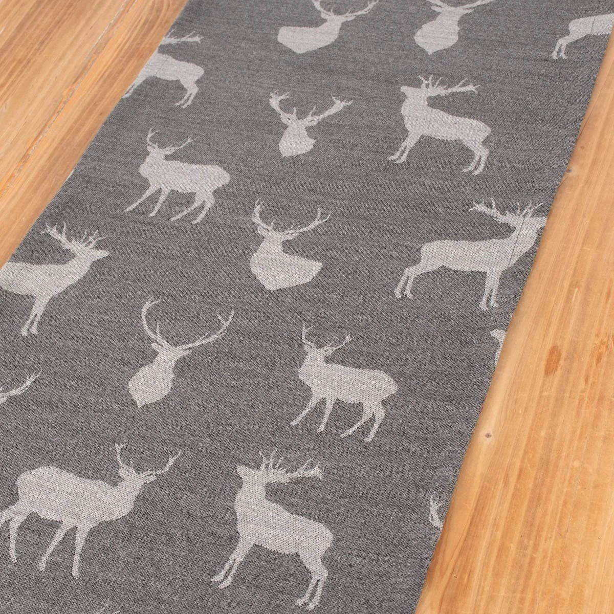 Ранер SCHÖNER LEBEN. Jacquard Cosy Stag Жаккардова Темно-сіра 40 x 160 см, фото №2