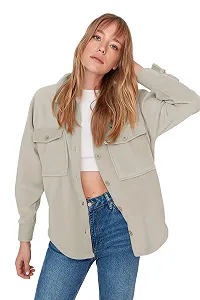 Женское Вязаное Пальто TRENDYOL Basic Однотонное - Фото 1