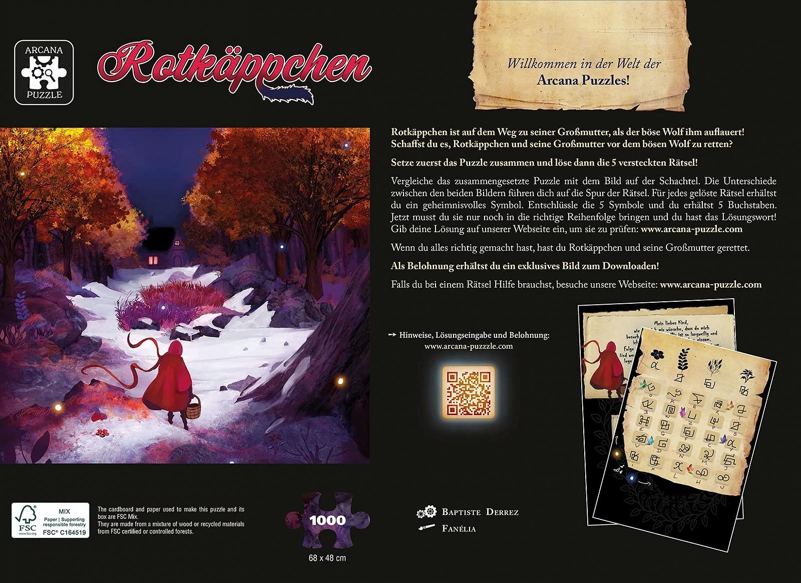 Пазл Gigamic Arcana Little Red Riding Hood Design 1000 Pieces 68 x 48 см 14+ лет Language Neutral German, фото №3