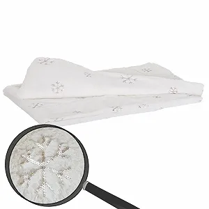 Одеяло Mendler Пушистое Белое с Блестками 150 x 120 см - Фото 1