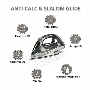 Праска парова Girmi ST63 2800 Вт 150 г/хв 400 мл сталева підошва Grey synthetic.ua - Фото 1