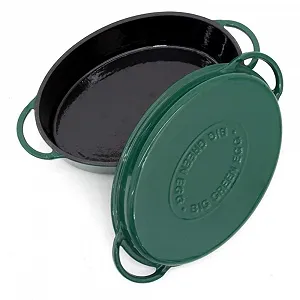 Кастрюля Big Green Egg Dutch Oven Овальная 5.2 л Зеленая synthetic.ua - Фото 1