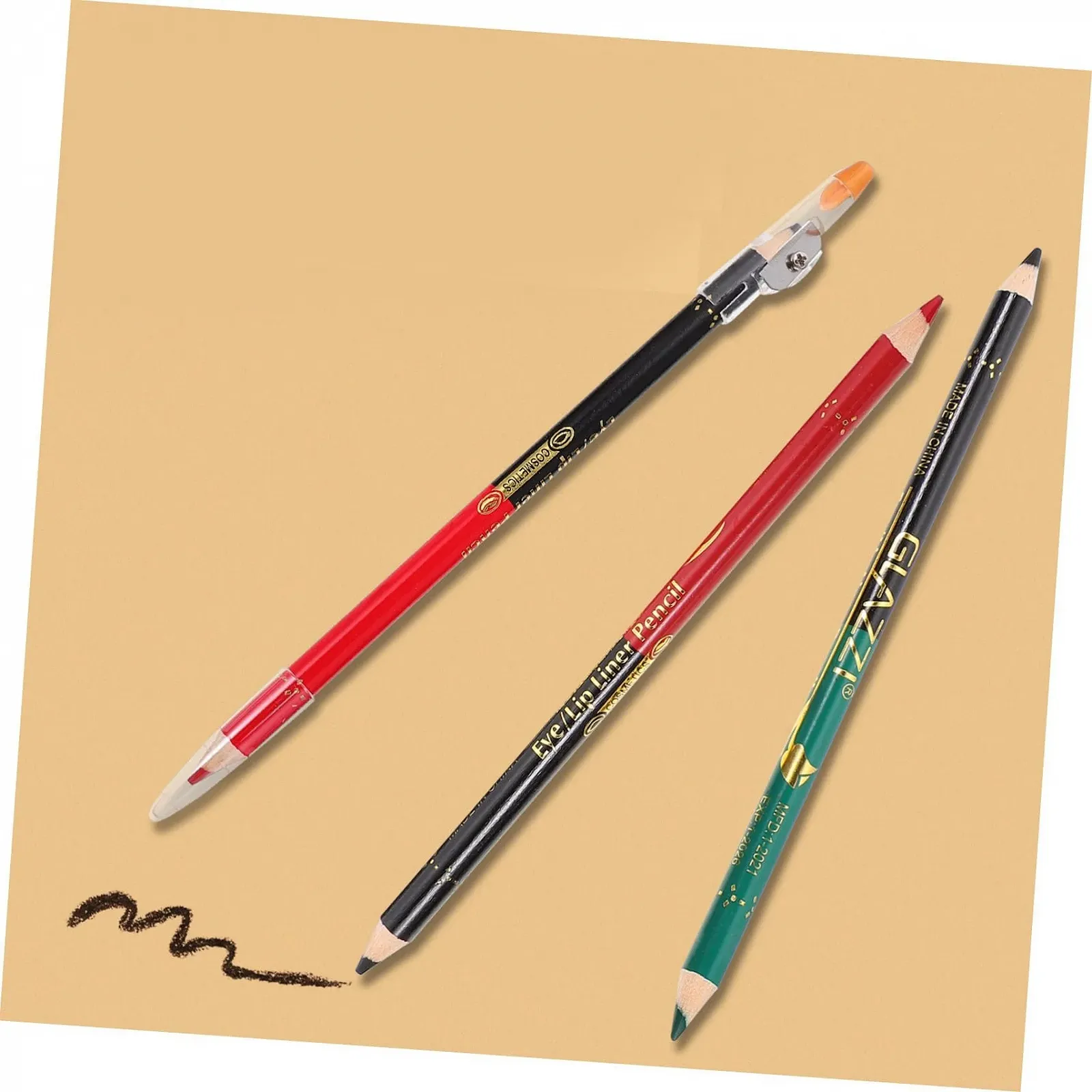 Карандаш для глаз FRCOLOR, черный водостойкий, матовый, двойной, фото №4 Карандаш для глаз FRCOLOR, черный водостойкий, матовый, двойной, фото №4