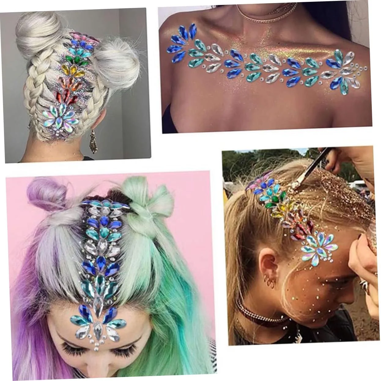 Наклейка для лица со стразами, фото №7