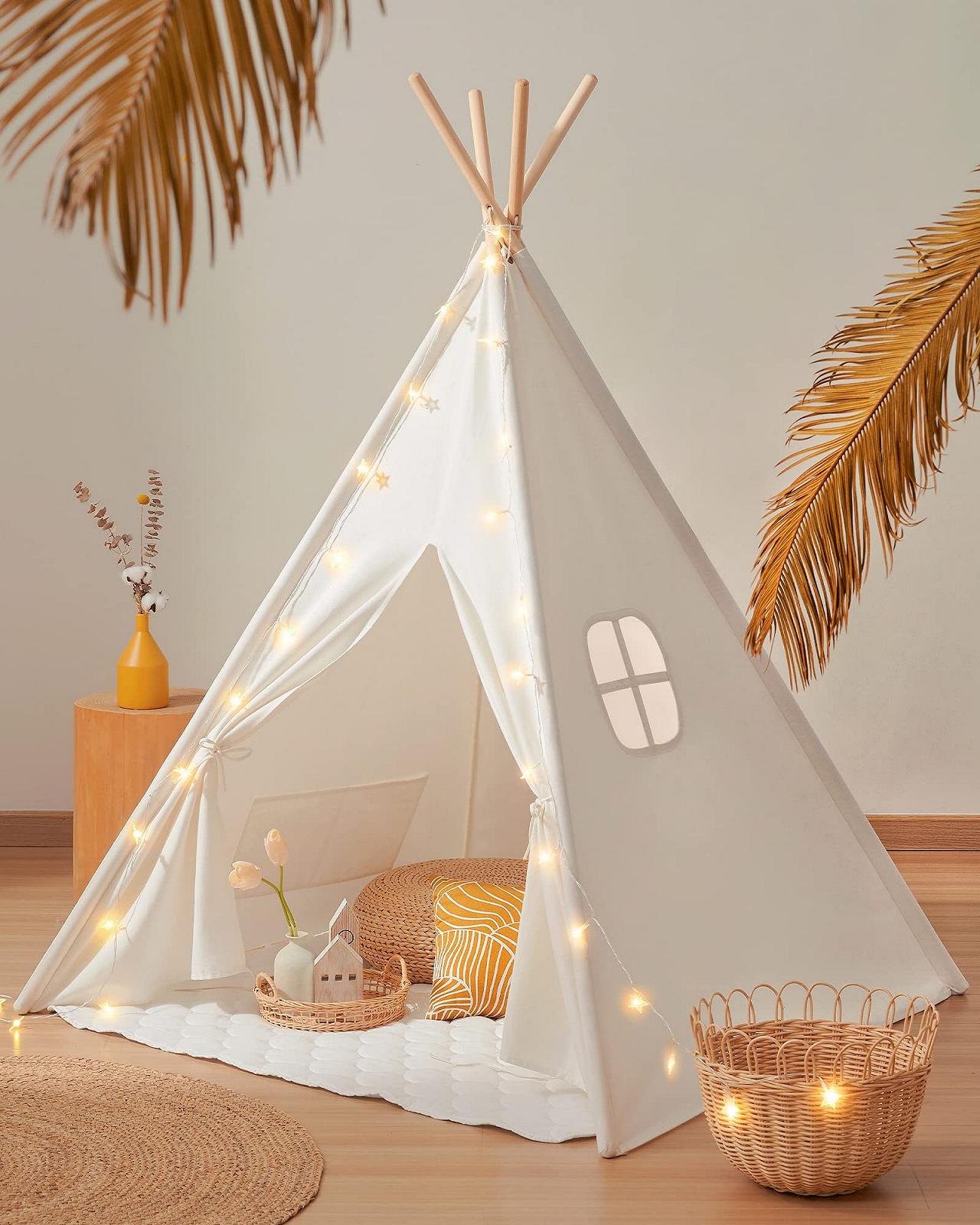 Игровой тент Tipi Tiny Land с сумкой для хранения, детский тент из хлопкового полотна, фото №1