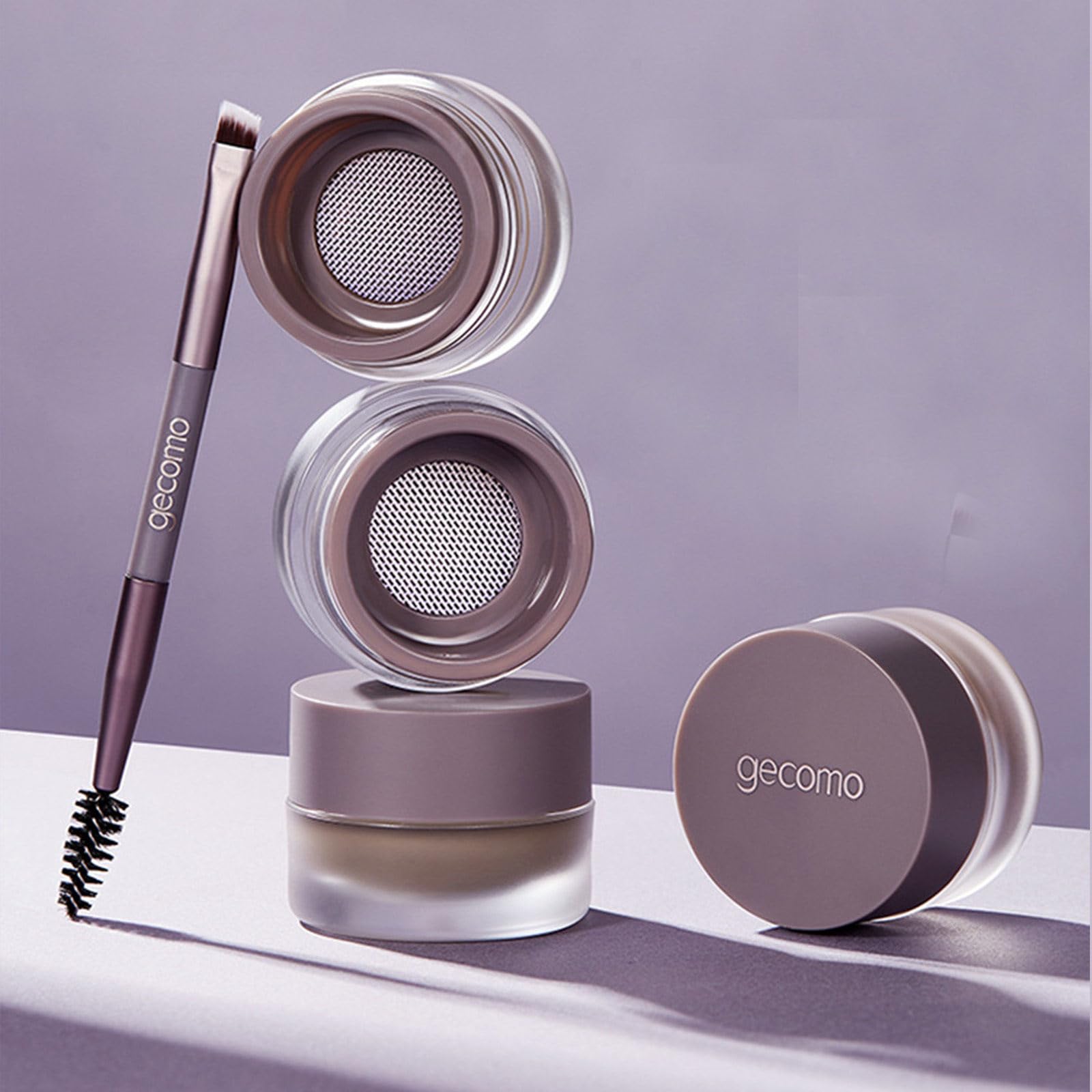 Крем-пудра для брів Водостійка Довготривала з пензлем, фото №7