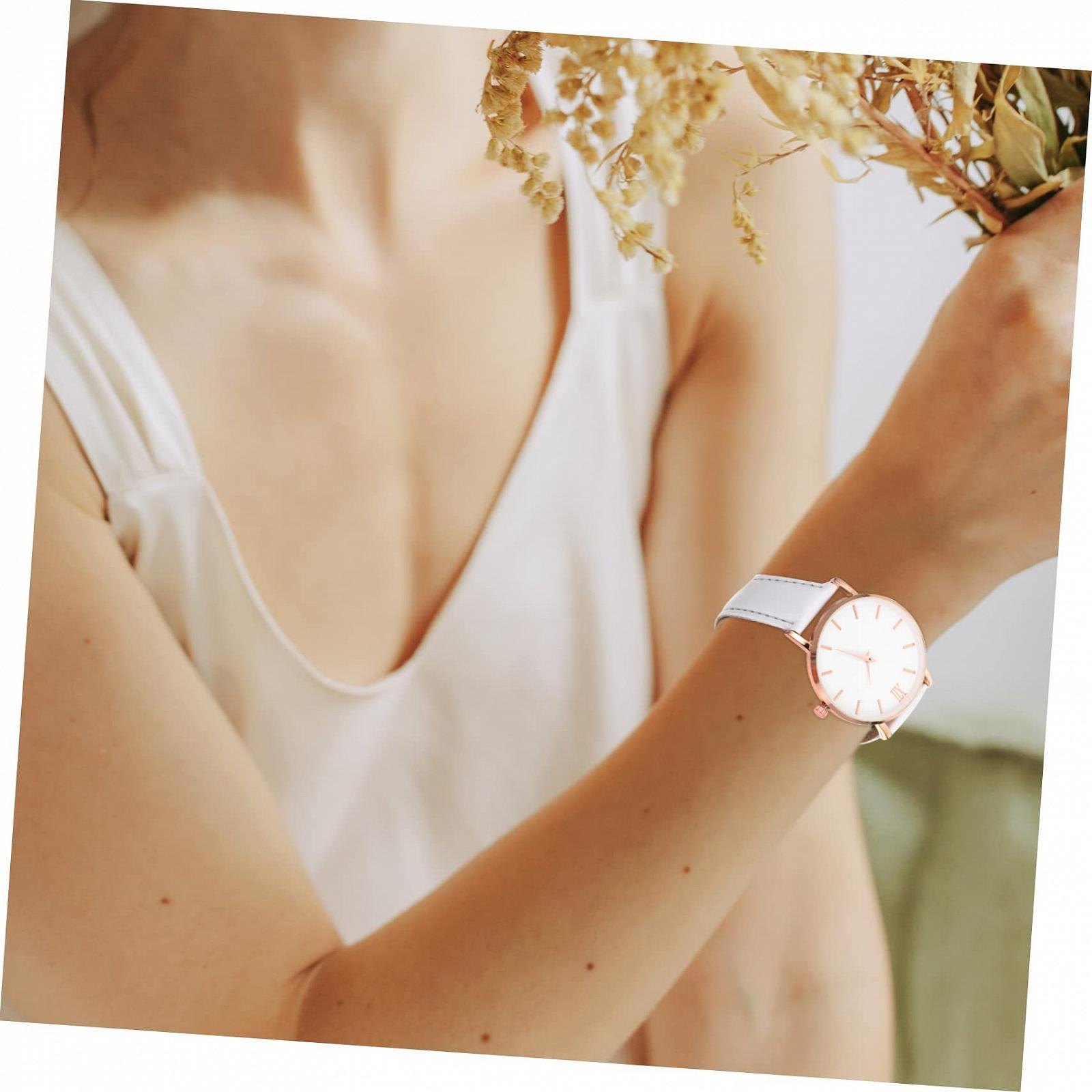 Женские часы LIFKOME, женский аксессуар, филигранные часы, PU, белые, фото №3