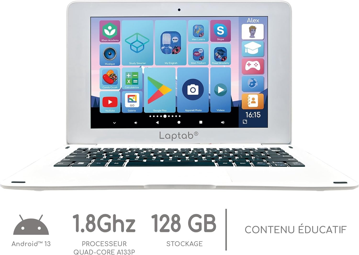 Сенсорний ноутбук 10.1" Lexibook Laptab 10 (LTP10) Allwinner A133P RAM 4GB eMMC 128GB Android 13 (UKR), фото №1