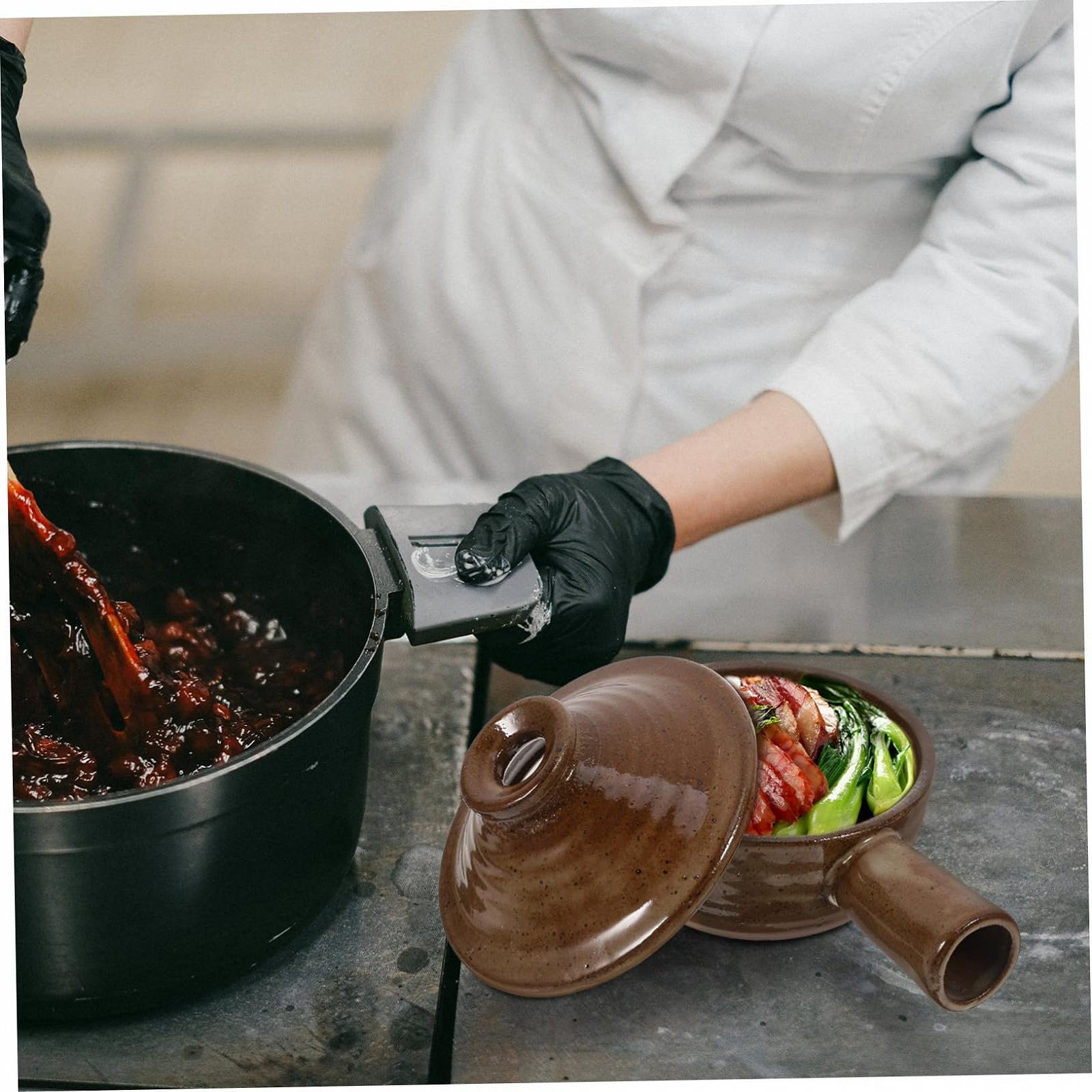 Кастрюля с крышкой антипригарная легкая для риса и супов, термостойкая с отверстием для пара, фото №4