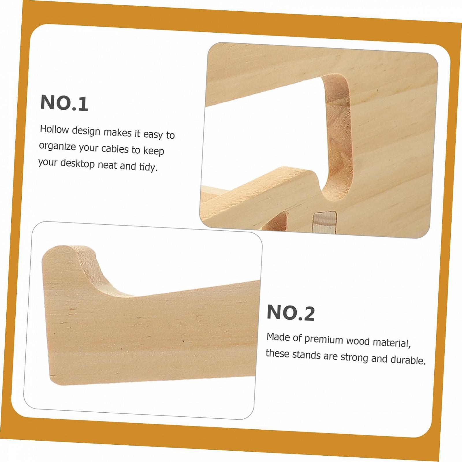 Деревянная Подставка для ноутбука, Наклонный Держатель для стабильного подъема для лучшей вентиляции, Портативная Подставка для стола для офиса и использования, фото №3