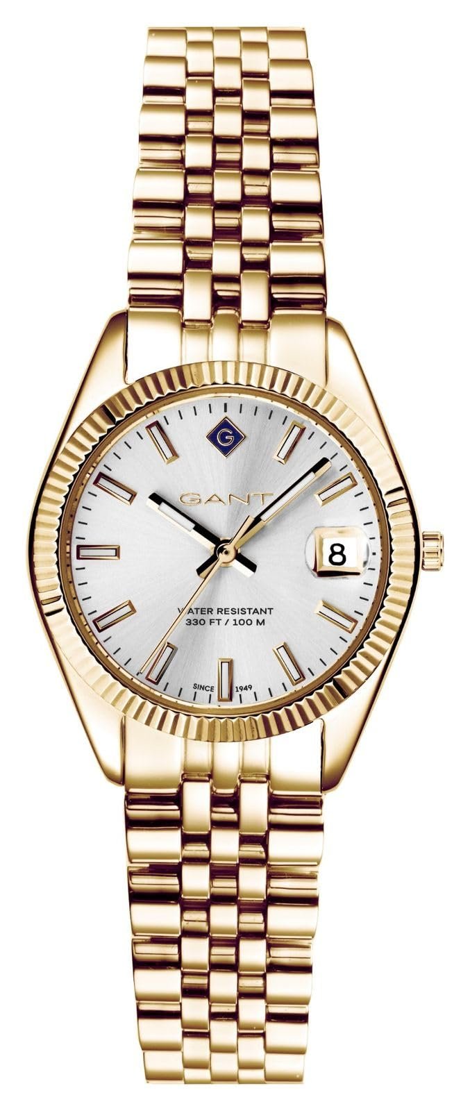Женские наручные часы GANT Sussex Mini (28 мм) Циферблат серебряный/нержавеющая сталь PVD золото G181003, фото №1 Женские наручные часы GANT Sussex Mini (28 мм) Циферблат серебряный/нержавеющая сталь PVD золото G181003, фото №1