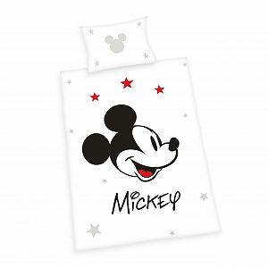 Постільна білизна Herding Disney Mickey Mouse, наволочка 40 x 60 см з двостороннім мотивом, підковдра 100 x 135 см, на блискавці, 100% бавовна - Фото 1