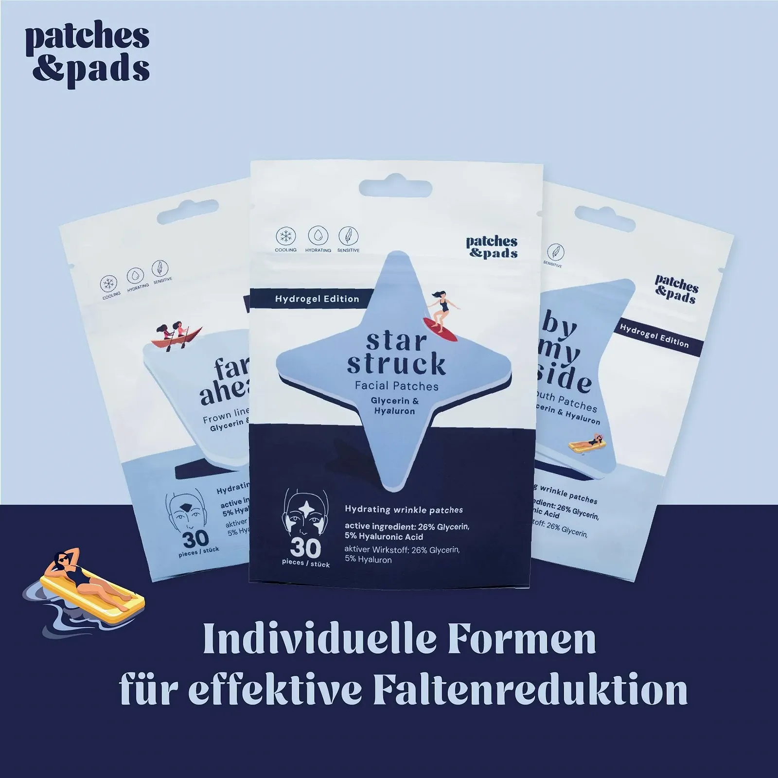 Пластирі та Патчі Hydrogel для рота від зморшок з гліцерином та гіалуроновою кислотою, 30 шт, фото №8