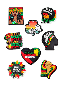 Джибітси Black History month історія 8 шт аксесуари крокс прикраса Dz_95_2 - Фото 1