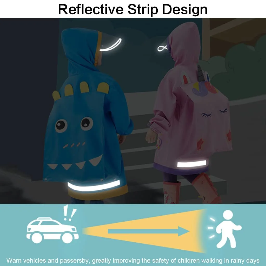 Дитячий дощовик для хлопчиків і дівчаток, водонепроникний, фото №4