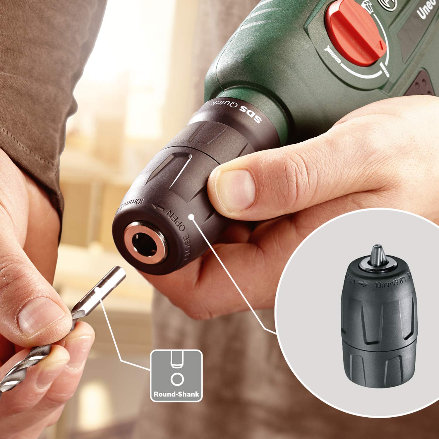 Перфоратор Bosch Uneo 12 В (без аккумулятора, макс. диаметр сверления в бетоне: 10 мм, с патроном, в картонной упаковке), фото №5