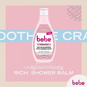 Гель-бальзам для душу Bebe з маслом ши та мигдальною олією для сухої шкіри 6 x 250 мл synthetic.ua - Фото 1