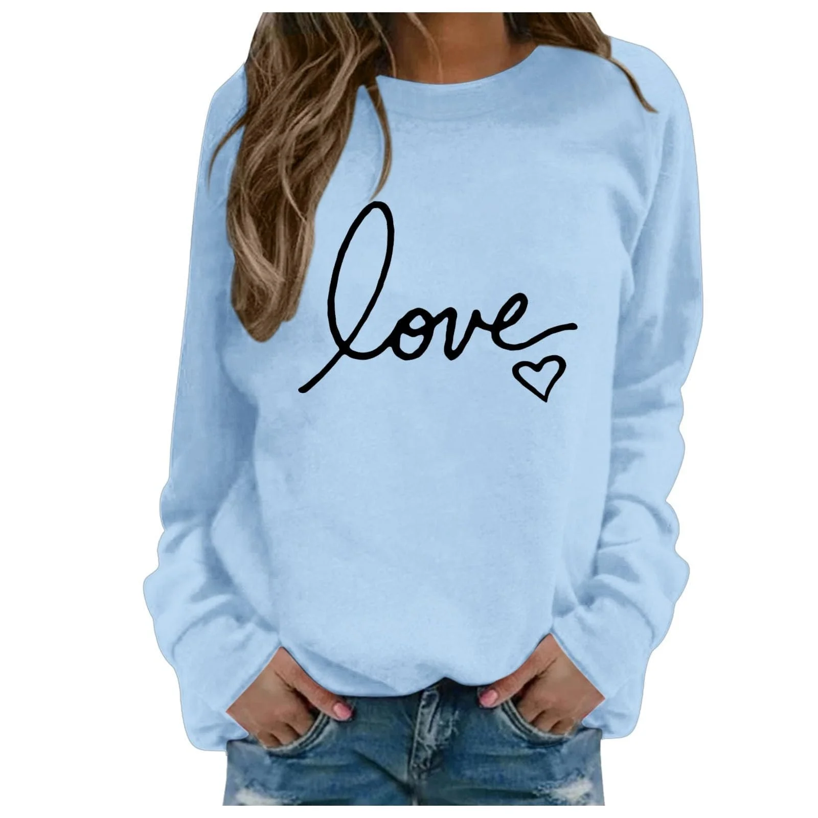 Женская Толстовка на День Святого Валентина с Сердцем, Пуловер, Худи, Топ, Футболка с Принтом, Повседневный Подарок на День Святого Валентина, фото №1 Женская Толстовка на День Святого Валентина с Сердцем, Пуловер, Худи, Топ, Футболка с Принтом, Повседневный Подарок на День Святого Валентина, фото №1