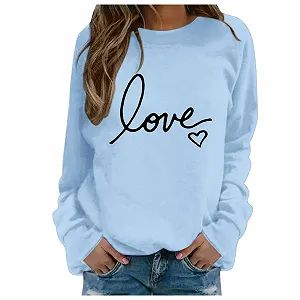 Женская Толстовка на День Святого Валентина с Сердцем, Пуловер, Худи, Топ, Футболка с Принтом, Повседневный Подарок на День Святого Валентина - Фото 1