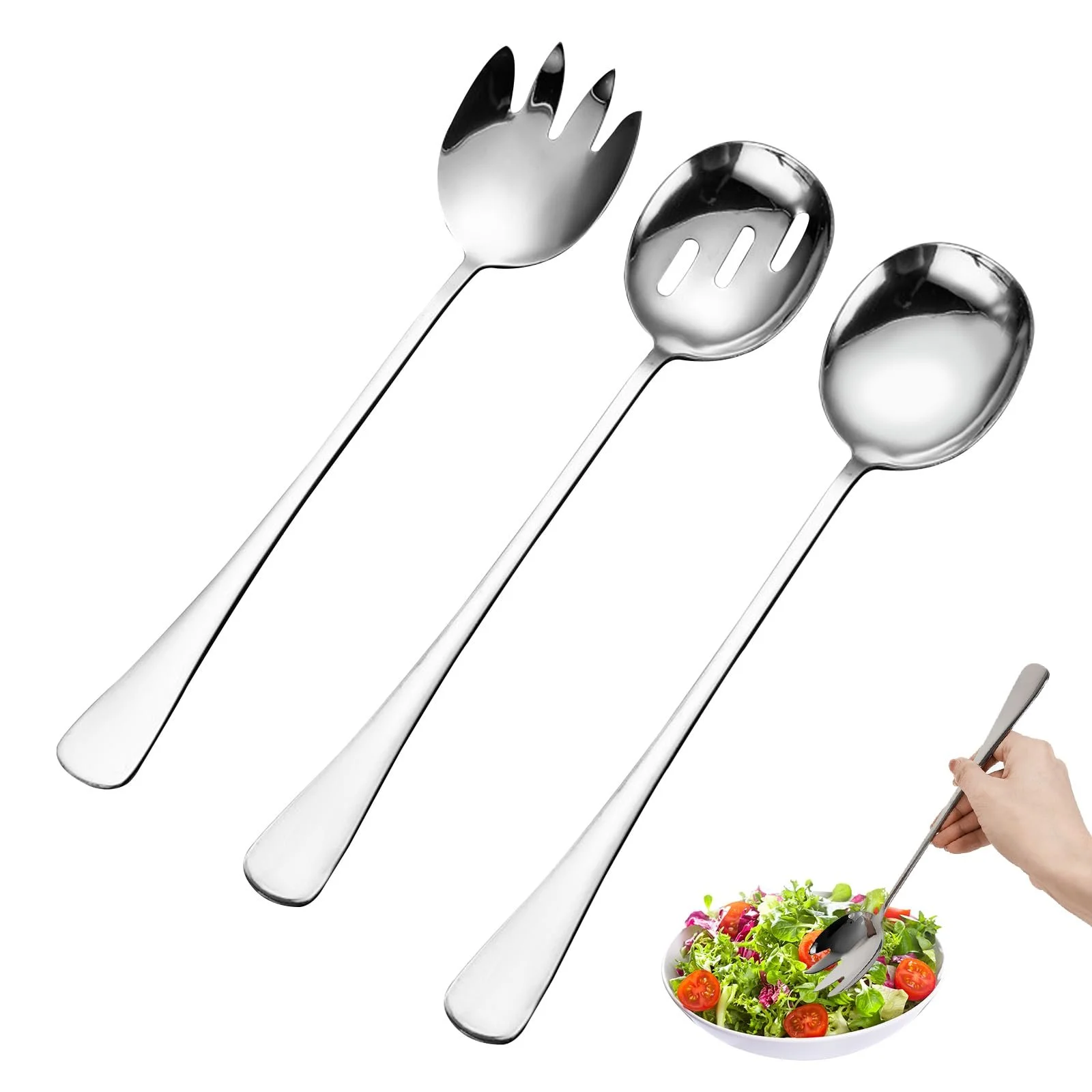 Ложка для сервірування велика з нержавіючої сталі 3 шт., фото №1
