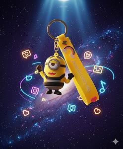 Брелок Миньон Гадкий Я Minion Стюарт Stuart фигурка игрушка для ключей, рюкзака, сумки 6 см Bre_68_6 - Фото 1